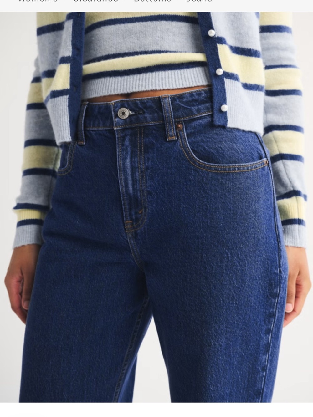 A&F Curve Love Dark Wash Jeans